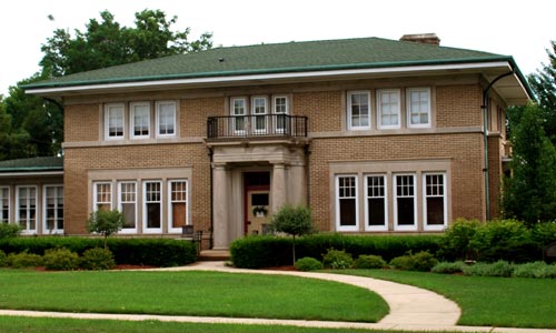 Front of Historic House in Burlington, Wisconsin