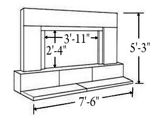 Cast Stone Fireplace Surround FP 124