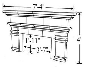 Cast Stone Fireplace Surround FP 552