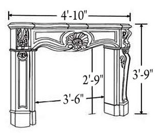 Cast Stone Fireplace Surround FP 580