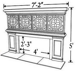 Cast Stone Fireplace Surround FP 725