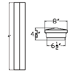 Cast Stone Baluster Rail BL 312