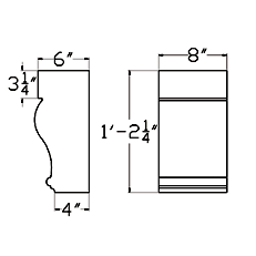 Cast Stone Bracket BR 101