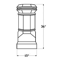 Cast Stone Chimney Pot CH 300