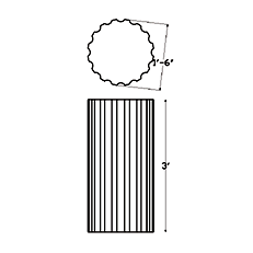 Cast Stone Column CL 18 Fluted