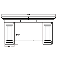 Cast Stone Fireplace Surround FP 401