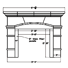 Cast Stone Fireplace Surround FP 425