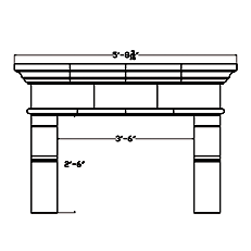 Cast Stone Fireplace Surround FP 562