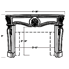 Cast Stone Fireplace Surround FP 580