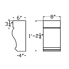 Cast Stone Fireplace Bracket FPB 101