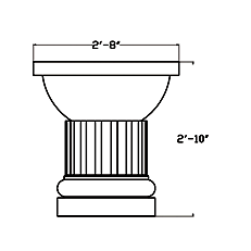 Cast Stone Fountain/Planter FT 1324-34