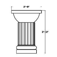 Cast Stone Fountain/Planter FT 1324-46