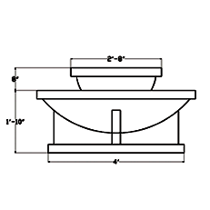 Cast Stone Fountain/Planter FT A2561