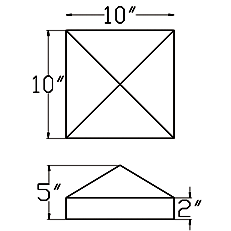 Cast Stone Pier Cap PC 32