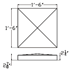 Cast Stone Pier Cap PC 62