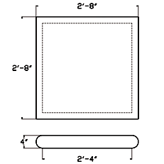 Cast Stone Pier Cap PC 148