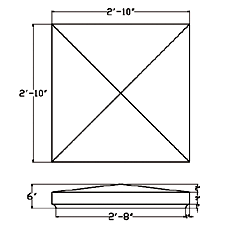 Cast Stone Pier Cap PC 156