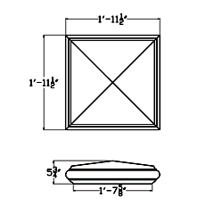 Cast Stone Pier Cap PC 346