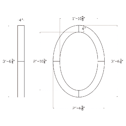 Cast Stone Surround Drawing SU 015